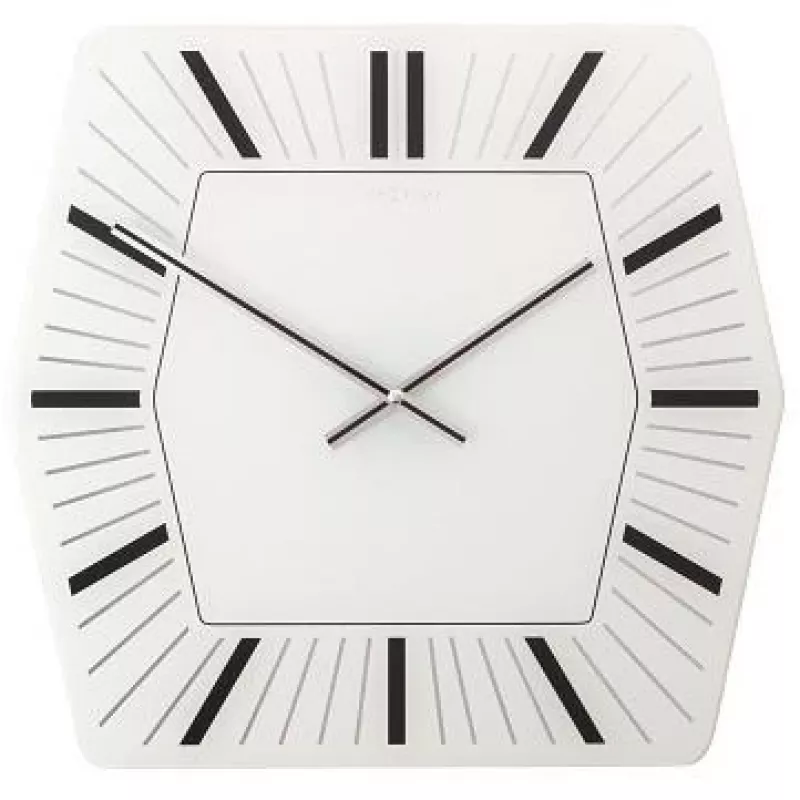 NeXtime orologio 8128wi Hexagon, 43x43 cm, da parete, bianco