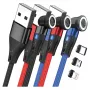 Cavo USB RealPower MagneticCharge3 1m USB A nero blu rosso