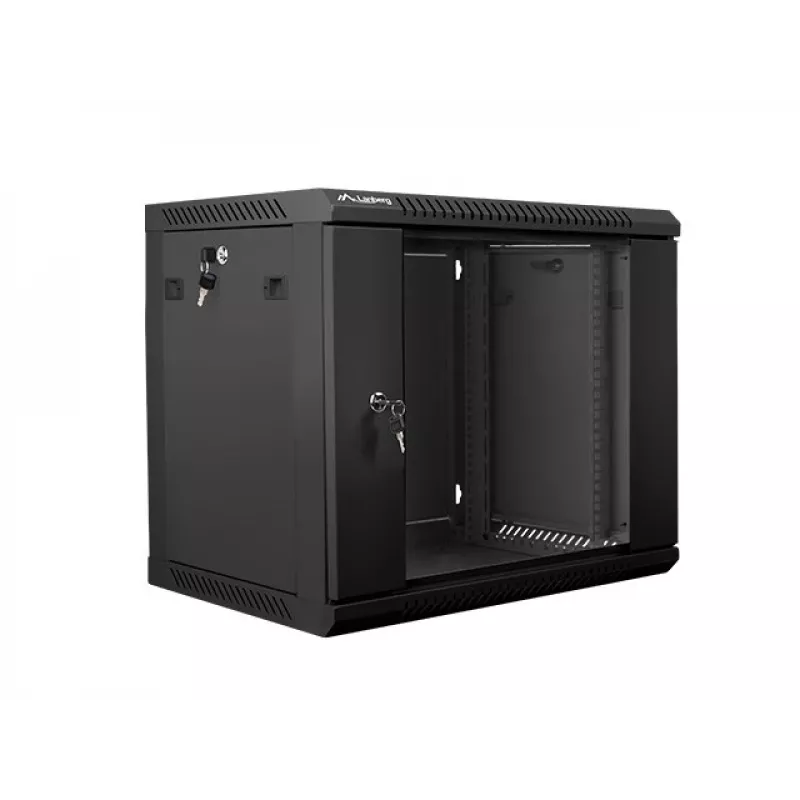Rack a parete LANBERG 9U (600×450×507 mm) IP20, carico max. 60 kg, nero