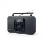 Muse M-091R radio portatile, FM/AM, display LCD, sveglia, ingresso AUX, alimentazione a rete/batteria, nera
