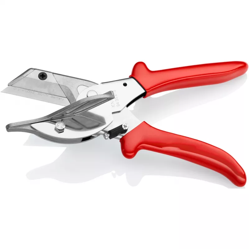 Knipex 94 35 215 Cesoia per tagli d'angolo per profili in plastica e gomma, 215 mm
