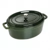 Staub La Cocotte 33 cm tegame ovale in ghisa, verde basilico