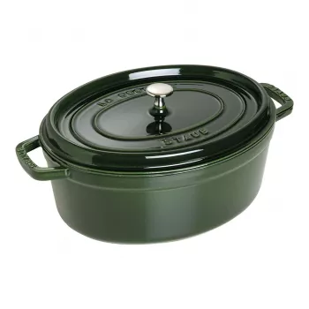 Staub La Cocotte 33 cm tegame ovale in ghisa, verde basilico
