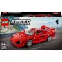 LEGO Speed Champions Ferrari F40 Supercar – auto giocattolo da costruire per ragazzi e ragazze dai 9 anni con minifigure pilota, decorazione per la cameretta