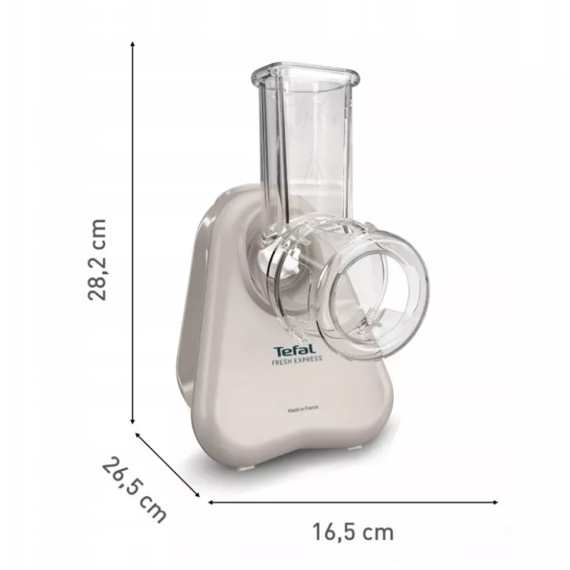 Affettatrice elettrica per verdure Tefal Fresh Express DN853BE0 — 150 W, 3 inserti intercambiabili, 1 velocità, crema