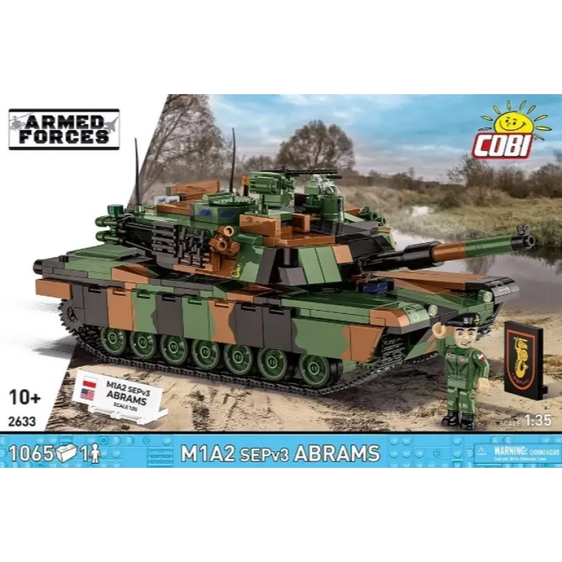 Set da costruzione Cobi M1A2 SEPV3 Abrams modello con 1.065 mattoncini