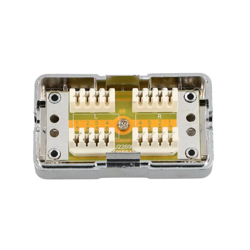 Presa Extralink CAT6 STP, connettore passante, argento