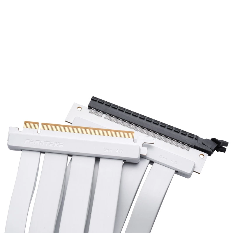 Cavo riser piatto PHANTEKS PCI-E 4.0 x16, 180 gradi, 30 cm - bianco