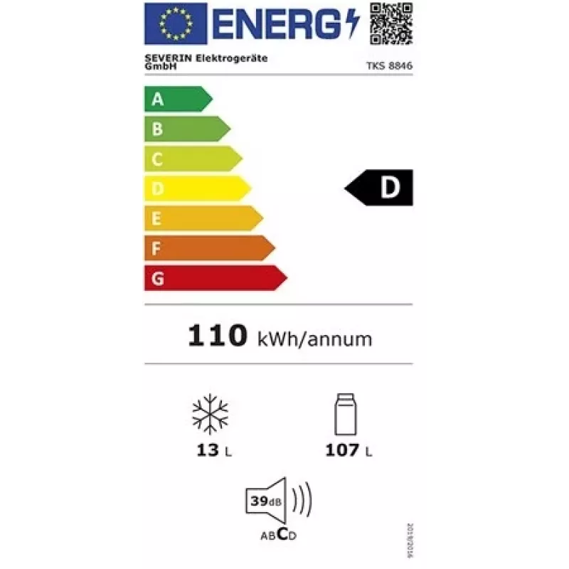 Severin TKS 8847 frigorifero combinato a libera installazione 120 L