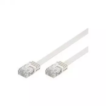 Wentronic Goobay cavo patch piatto CAT 5e, U/UTP, bianco, 2 m - mix rame CCA (93359)