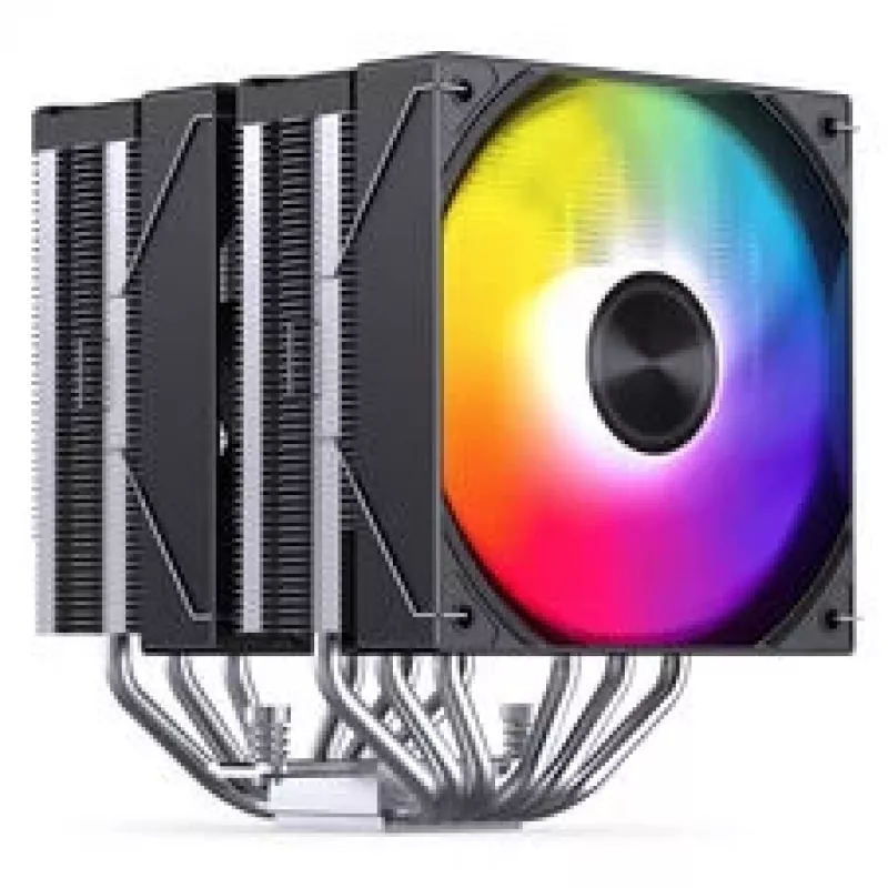Dissipatore CPU Jonsbo CA80 dual tower, 2 ventole PWM 120mm, ARGB, nero