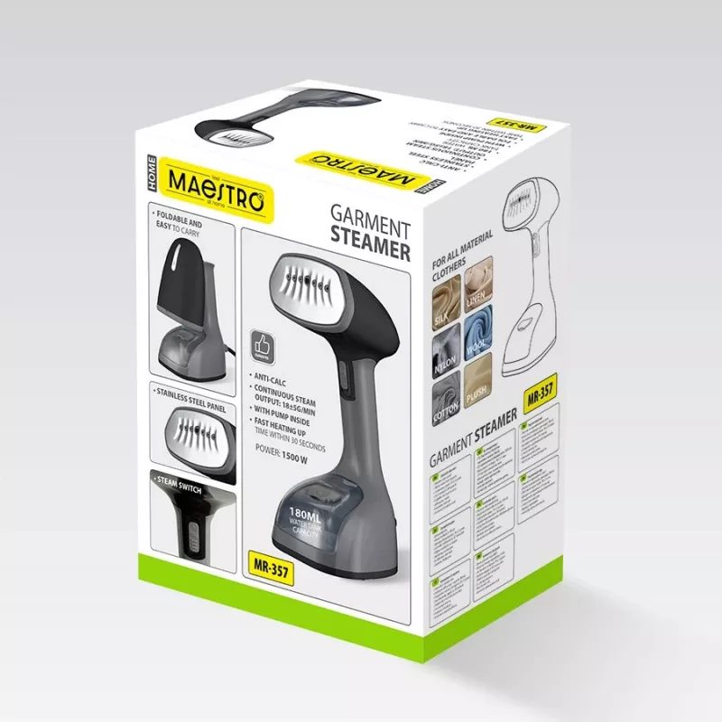 Vaporiera per abiti Maestro MR-357 1500W — vaporizzatore a mano