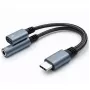 Adattatore 2 in 1 USB-C a USB-C e jack 3,5 mm PD 15W