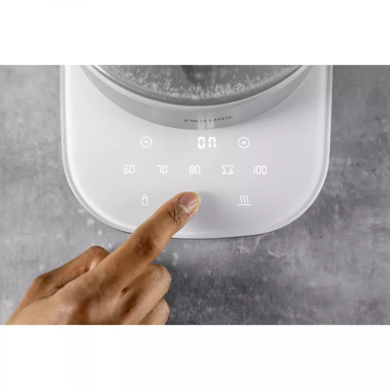 Bollitore elettrico ZWILLING 1,7 l 1850 W, corpo in vetro, bianco