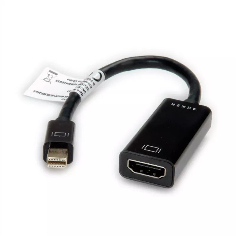 Value 12.99.3143 adattatore per cavo video Mini DisplayPort HDMI Type-A (standard) nero (12.99.3143)