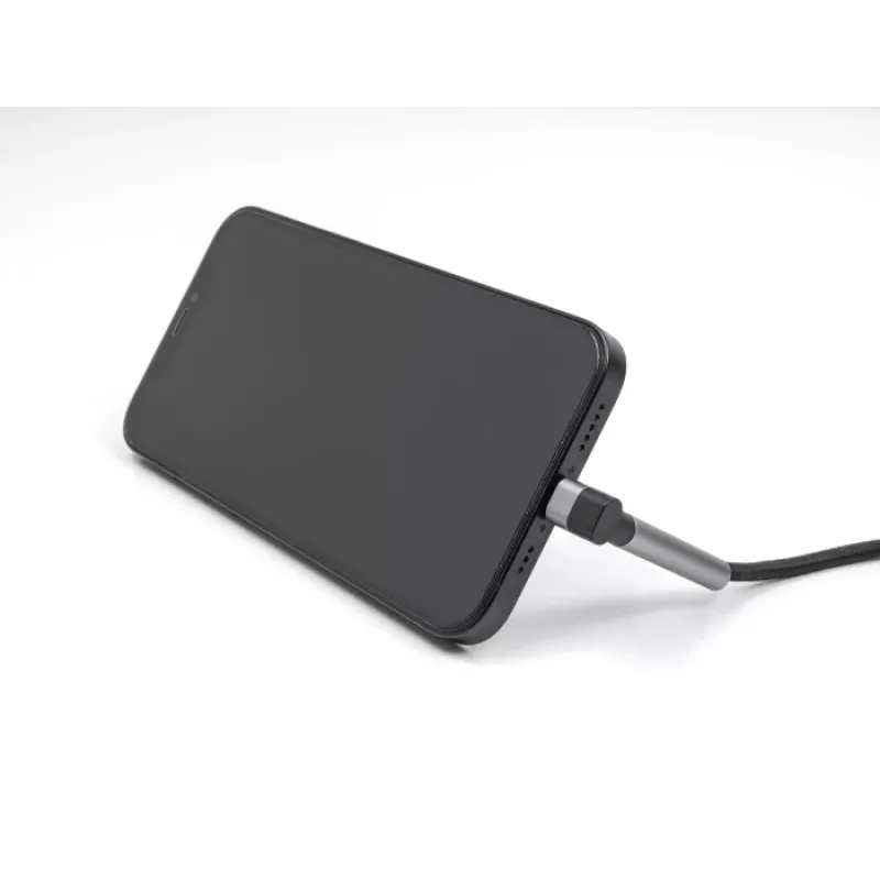 Cavo di ricarica e dati USB Type-C su Lightning con connettore angolare e funzione stand, DELOCK 1,5 m, 9 V 3 A (MFi)