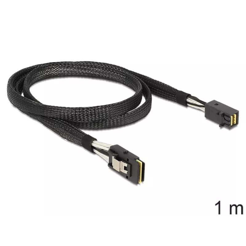 Cavo SAS DeLOCK 83389 1 m nero