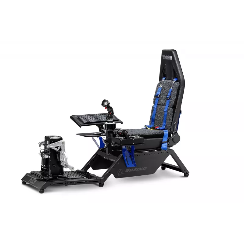 Cabina per simulatore di volo Next Level Racing Boeing Commercial Edition, dettagli blu