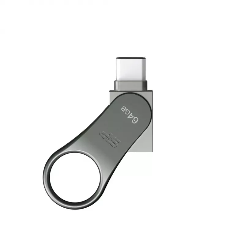 Chiavetta USB Silicon Power Mobile C80 64 GB USB Type-A / USB Type-C 3.0 (3.1 Gen 1) titanio