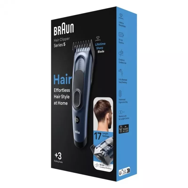 Braun HC5350 tagliacapelli, blu