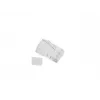 Connettore RJ-45 LANBERG PLU-6000 per cavi Cat6 U/UTP, trasparente/bianco, confezione da 100