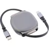 Cavo USB-C InLine 35850, 100W Power Delivery, 0,80 m, nero/grigio