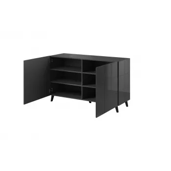 Cama Sideboard 2D REJA grigio grafite lucido/grigio grafite lucido