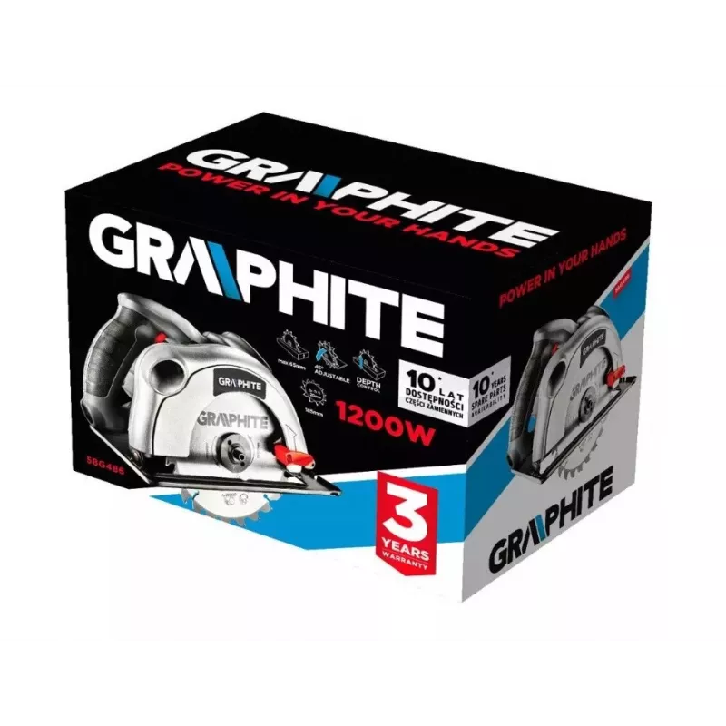 Sega circolare 1200W Graphite lama 185 mm