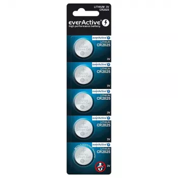 Batterie al litio mini everActive CR2025 - Blister 5 pz.