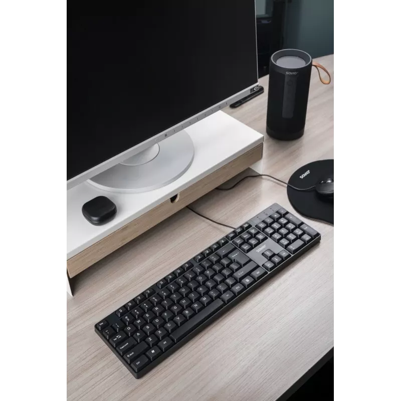 Savio KB-01 Tastiera Home/Office USB QWERTY US inglese nero