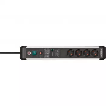 Prolunga elettrica Brennenstuhl 1391010400 3m 4 prese AC per interni nero argento