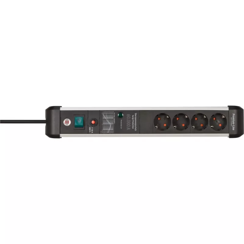 Prolunga elettrica Brennenstuhl 1391010400 3m 4 prese AC per interni nero argento