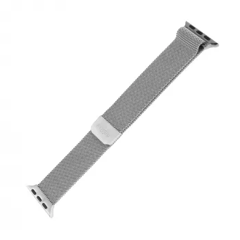 Cinturino in mesh FIXED per Apple Watch 38/40/41 mm — FIXMEST-436-SL argento, acciaio inox Milanese, regolabile