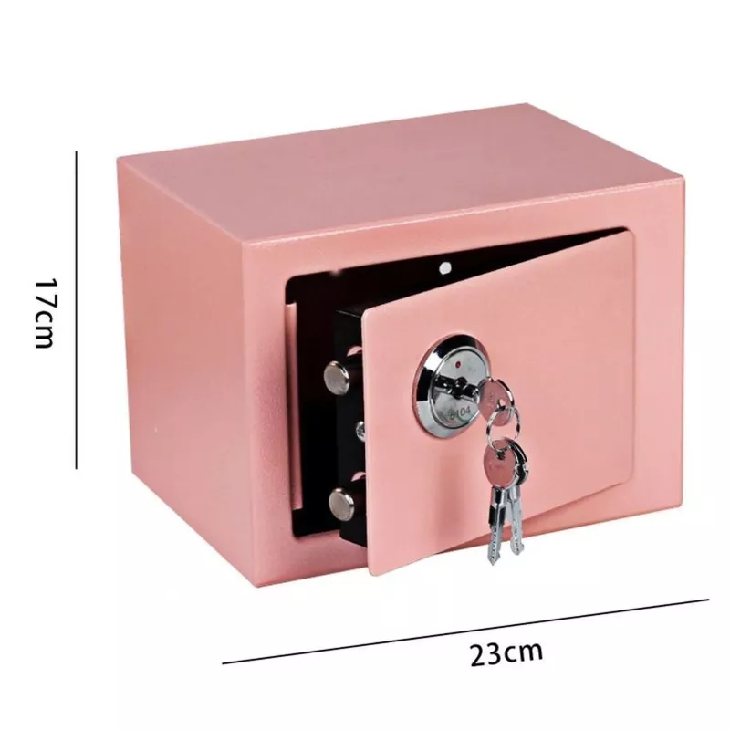 Extralink Home | Cassaforte per casa | Ufficio, portachiavi, cassaforte di sicurezza, rosa, S-404