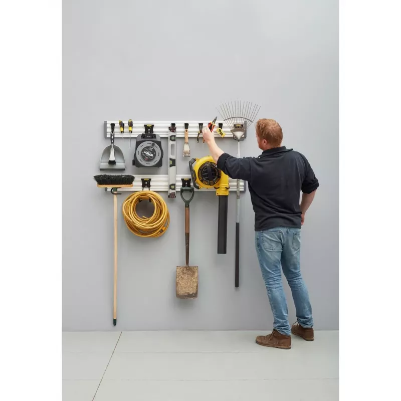 Stanley STST22000-1 scaffale porta attrezzi da giardino a parete in acciaio