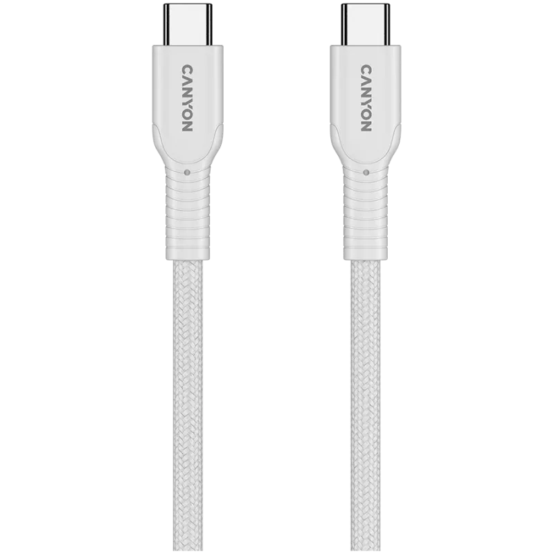 CANYON cavo OnWire 60CL C-C 60W COLOR intrecciato 1m bianco
