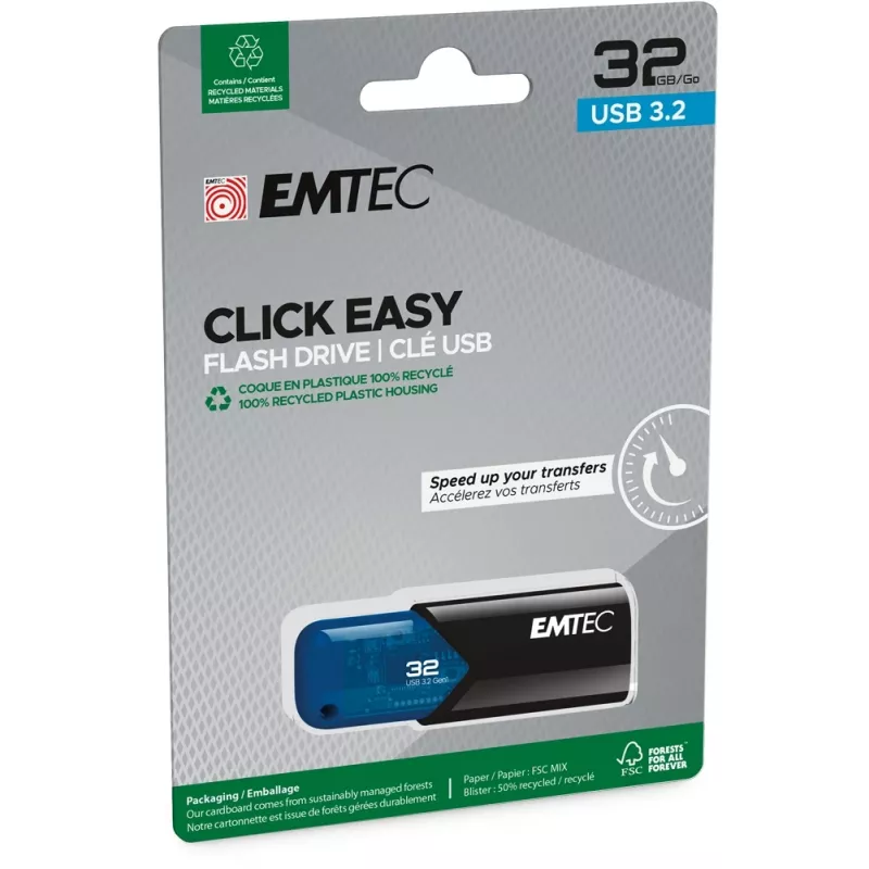 Chiavetta USB Emtec 32GB USB Type-A 3.2 Gen 2 B110 Click Easy