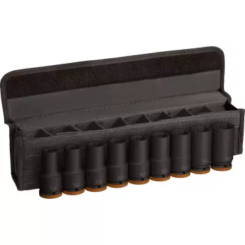 Set di bussole Bosch PRO 3/4 pollice, 9 pezzi, bussole profonde, nero