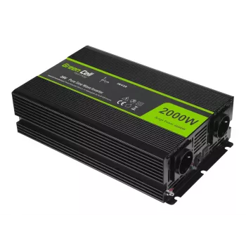 Convertitore di tensione Green Cell INV20, 24 V DC a 230 V AC, 4000 W, 50 Hz, ingresso 40 A, per interni, nero