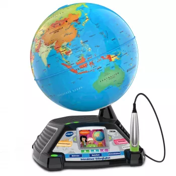 Globo video interattivo VTech 80-605404 — globo parlante educativo con contenuti audio e interattivi