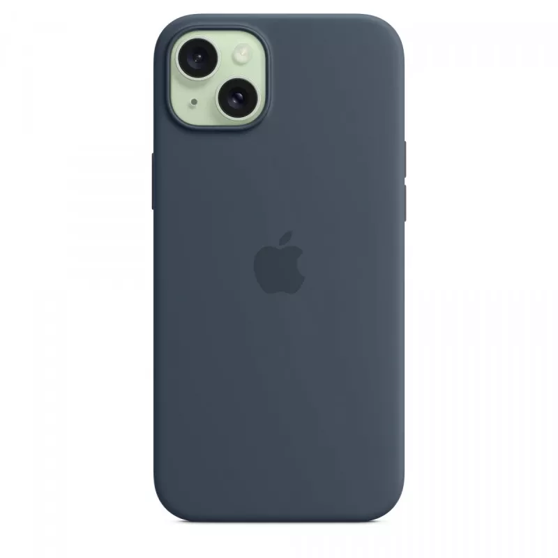 Apple iPhone 15 Plus Silicone Case compatibile MagSafe - Blu tempesta