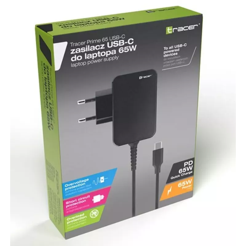 Alimentatore per notebook Prime 65W USB C
