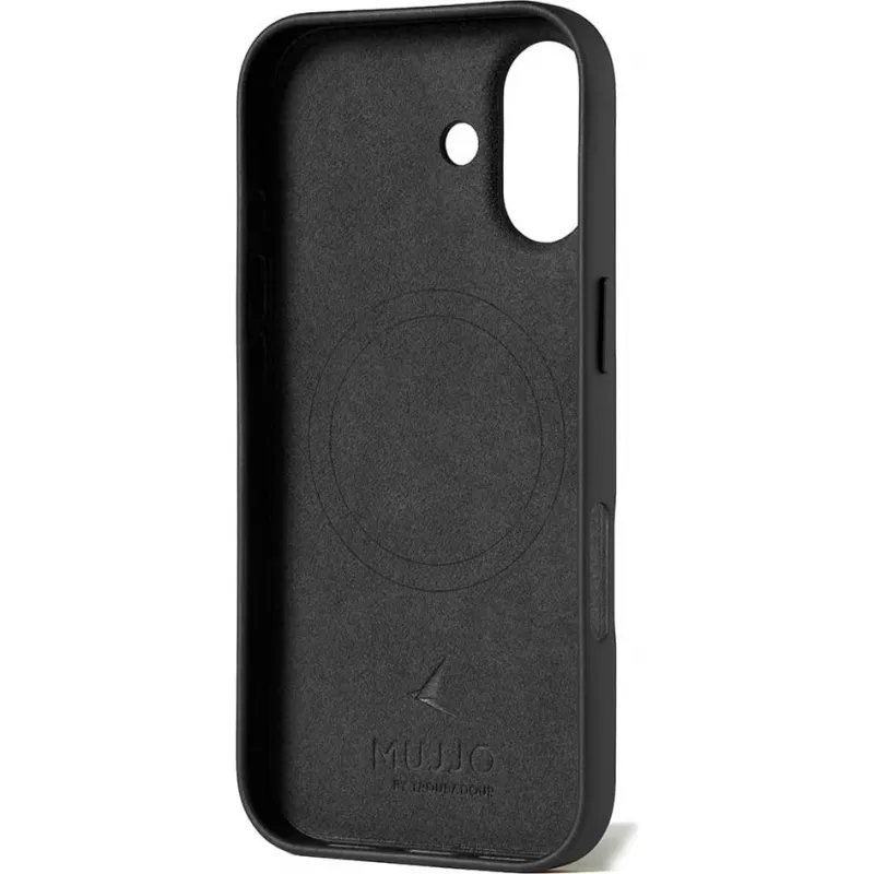 Mujjo Full Leather Case MagSafe custodia per iPhone 17 nero
