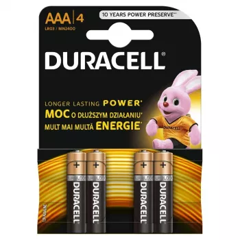 Batterie alcaline Duracell Basic AAA/LR03, 4 pz.