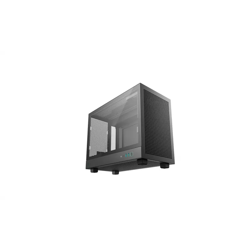 DeepCool CH160 PLUS R-CH160-BKNGM0-G case compatto per computer (SFF), Mini-ITX/Micro-ATX, vetro temperato, nero