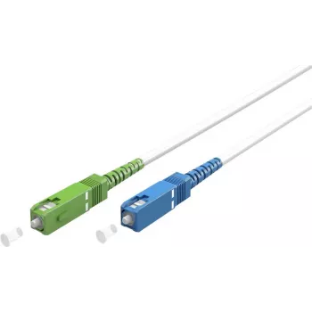 Goobay 59619 Cavo in fibra ottica 2 m SC/UPC SC/APC FTTH OS2 bianco (59619)