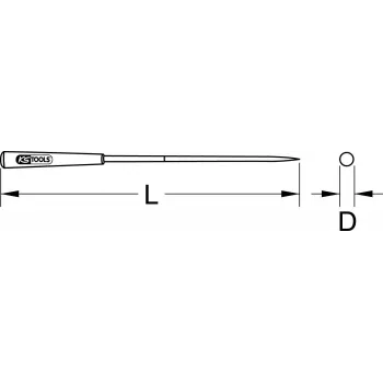 KS TOOLS lima tonda per unghie, 3 mm (140.3052)