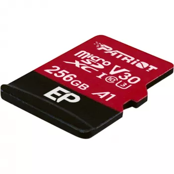 Scheda di memoria MicroSDXC PATRIOT PEF256GEP31MCX 256 GB Class 10 U3 V30 lettura 100 MB/s scrittura 80 MB/s con adattatore SD