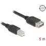 Cavo USB 2.0 DELOCK modello 81533 — USB B su USB A, 5 m, nero, 480 Mbit/s