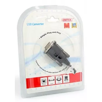 Adattatore interfaccia UNITEK Y-108 USB V.2.0 RS232 cavo nero (Y-108)